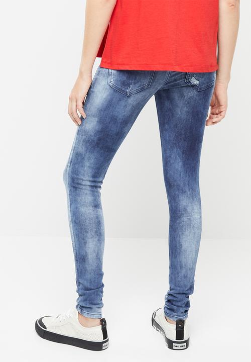 Diesel  - Slandy pantaloni ripped - blue