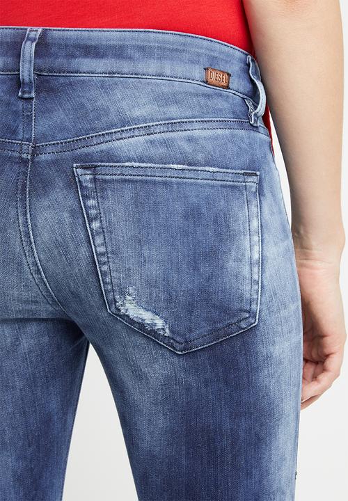 Diesel  - Slandy pantaloni ripped - blue