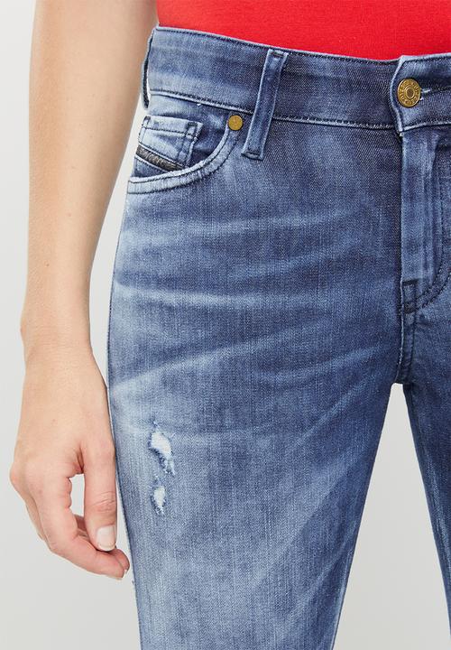 Diesel  - Slandy pantaloni ripped - blue