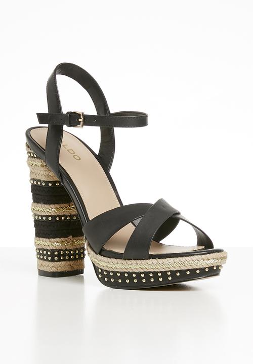 ALDO - Eowalenna leather heel - black