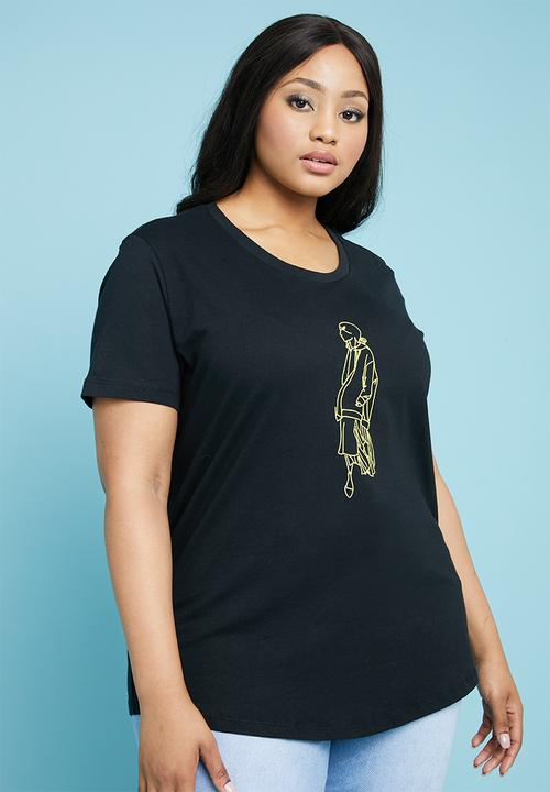 Superbalist - Black graphic tee - black 