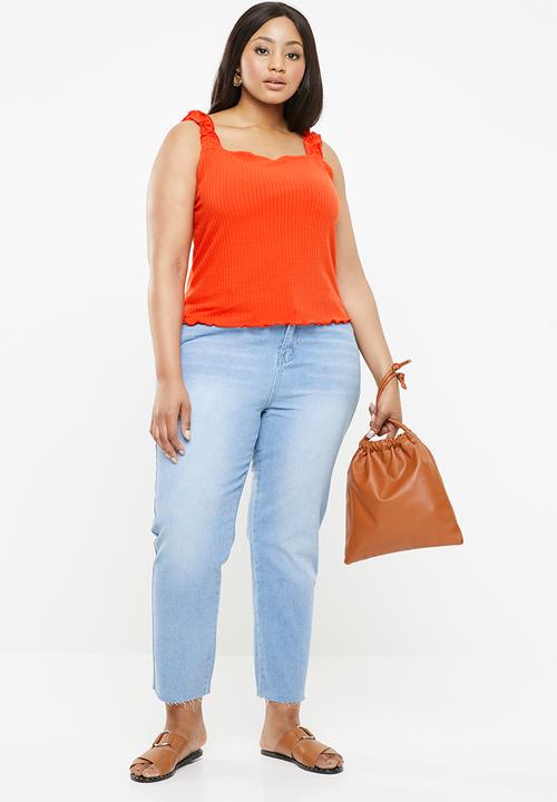 New Look - Frill strap cami - orange 