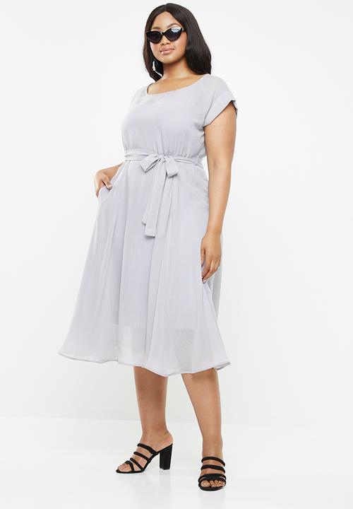 AMANDA LAIRD CHERRY - Plus size alessa dress - grey