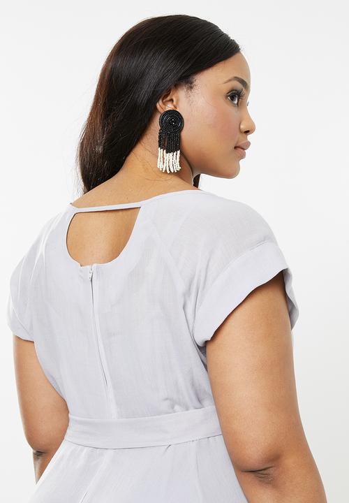 AMANDA LAIRD CHERRY - Plus size alessa dress - grey