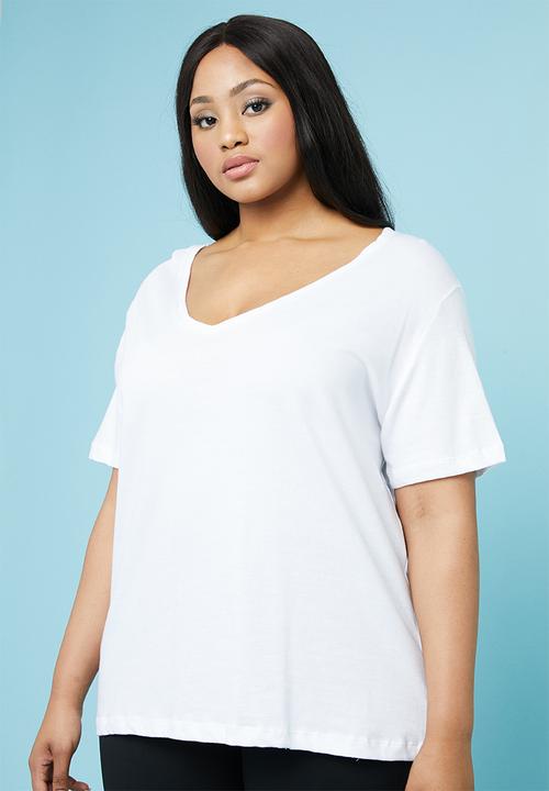 Superbalist - V-neck tee - white