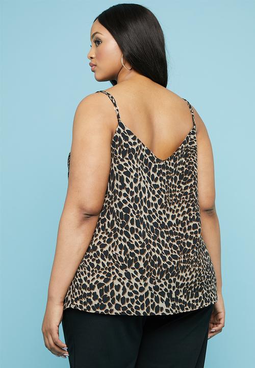 Superbalist - V-neck cami - black & beige 
