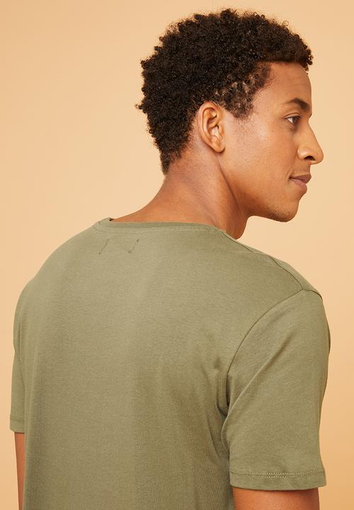 Superbalist - Plain crew neck short sleeve tee - khaki