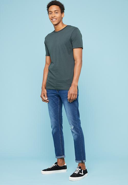 Superbalist - Plain crew neck short sleeve tee - charcoal 