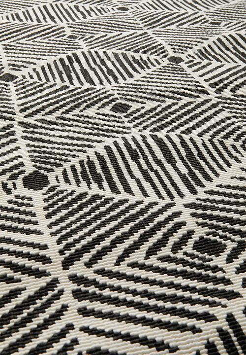 Sixth Floor - Burma woven outdoor rug - black