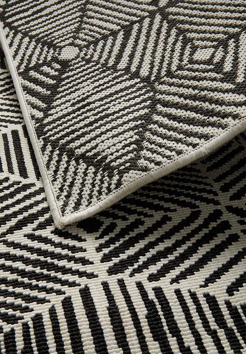 Sixth Floor - Burma woven outdoor rug - black