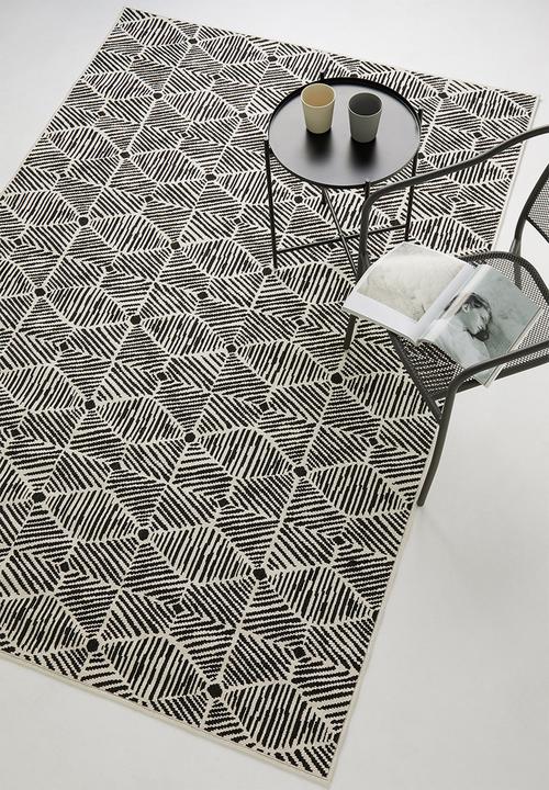 Sixth Floor - Burma woven outdoor rug - black