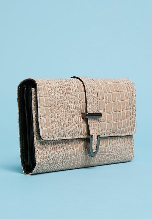 Superbalist - Faux snake leather purse - beige 