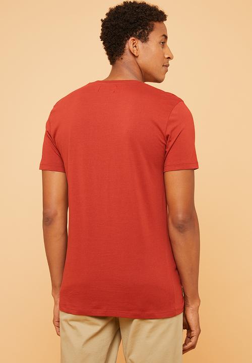 Superbalist - Plain crew neck short sleeve tee - rust