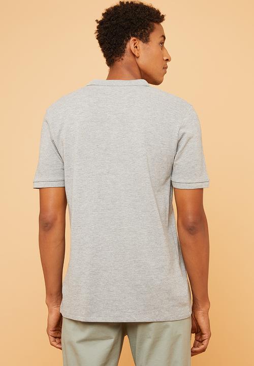 Superbalist - Pique slim fit golfer - grey