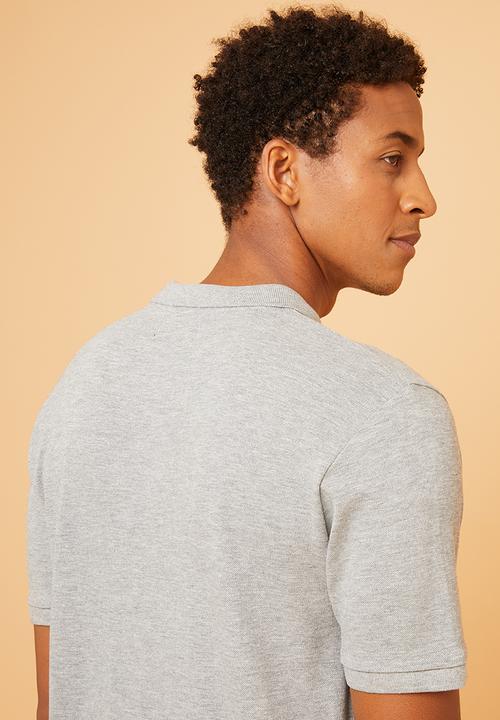 Superbalist - Pique slim fit golfer - grey