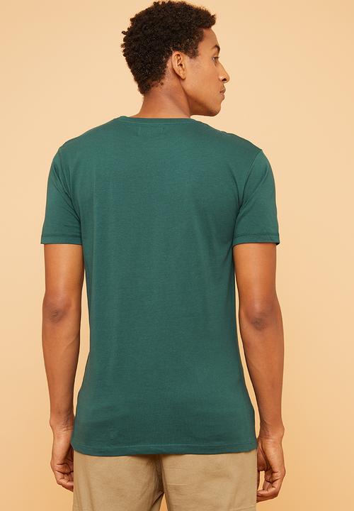 Superbalist - Plain crew neck short sleeve tee - green