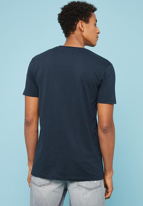 Superbalist - Plain crew neck short sleeve tee - navy