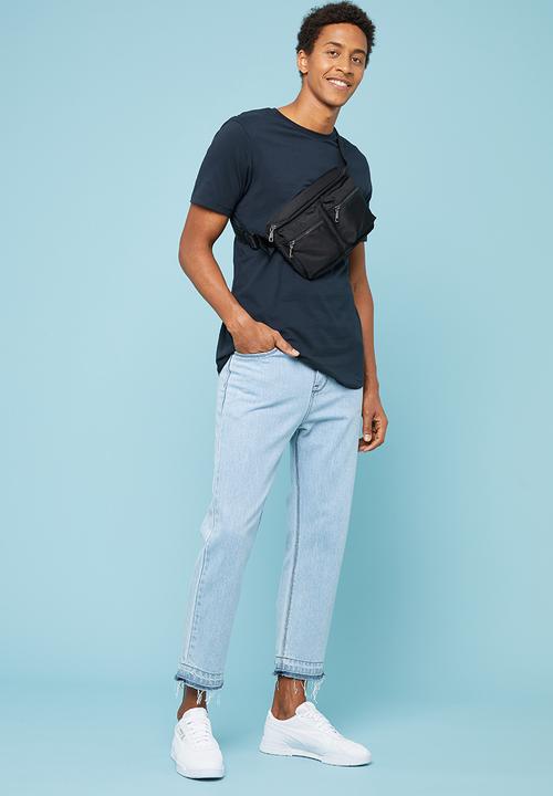 Superbalist - Longline curved hem short sleeve tee - navy