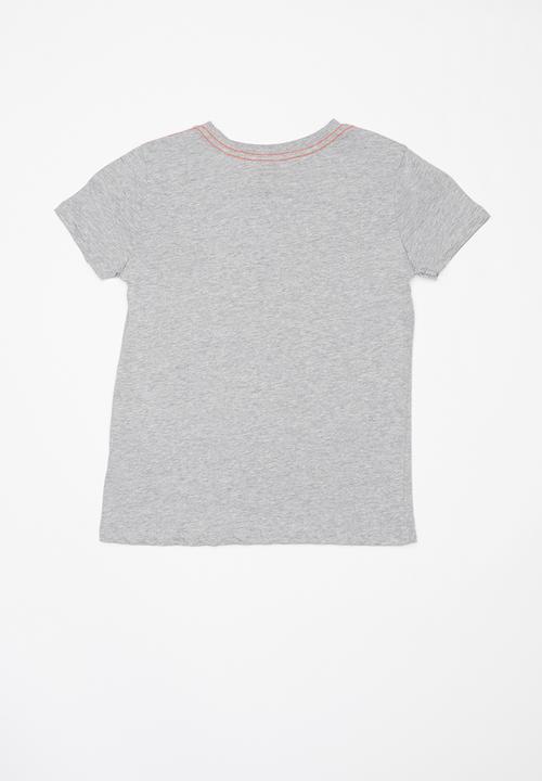 GUESS - Guess teens short sleeve two tone print tee - grey