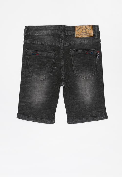 SOVIET - Boys denim short - black