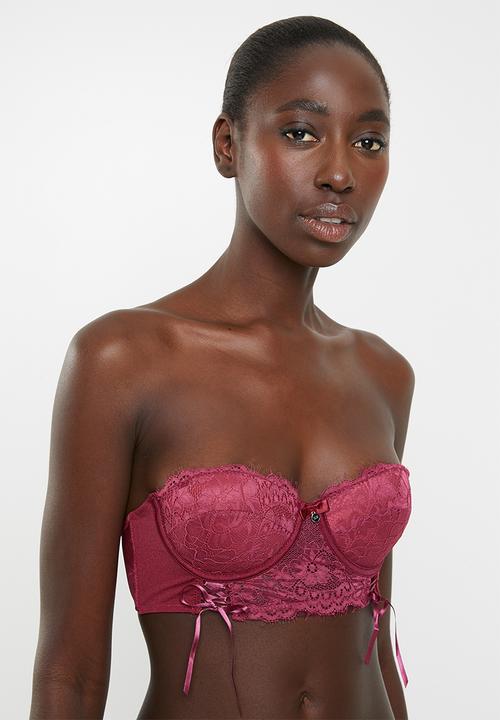 SISSY BOY - Padded multiway bra with detachable straps - burgundy