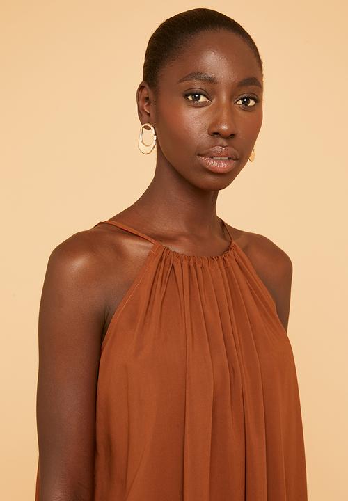 Superbalist - Halter dress - rust 