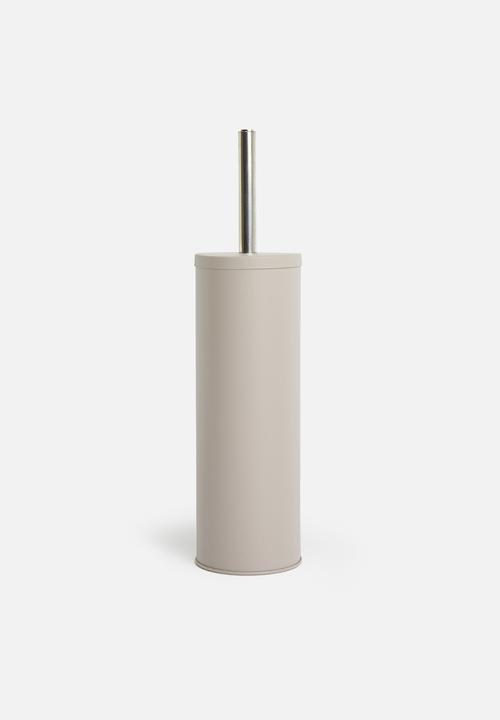 beige toilet brush holder