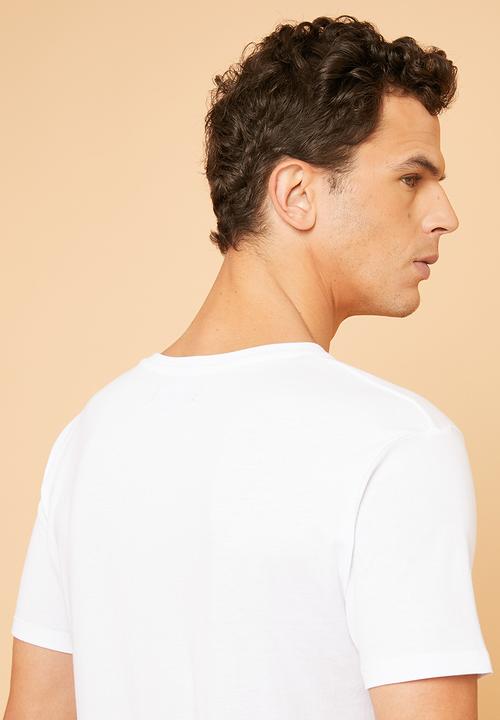 Superbalist - Plain V-neck short sleeve tee - white