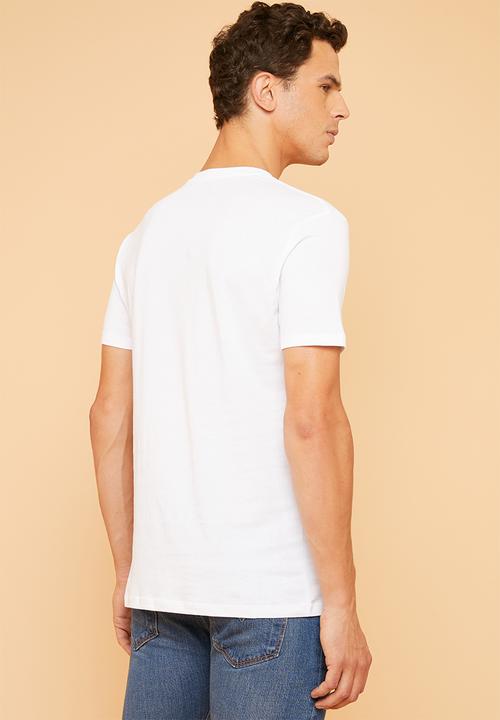 Superbalist - Plain crew neck short sleeve 2 pack tees - white & rust 