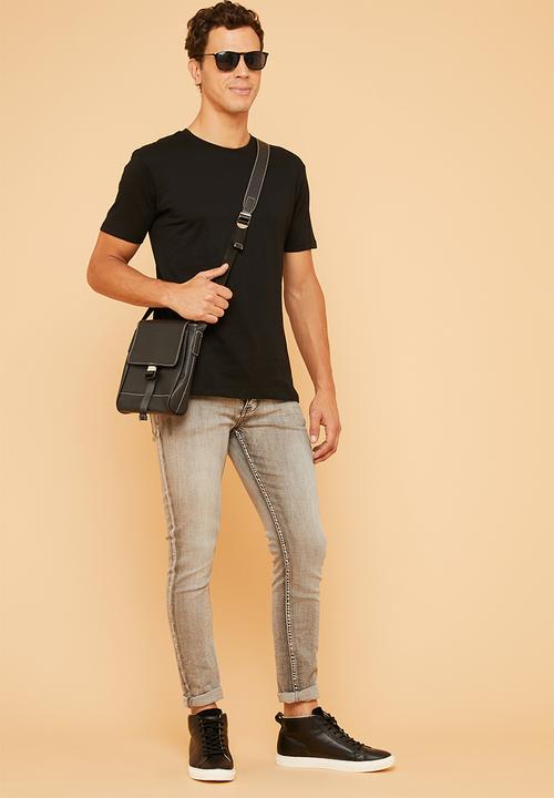 Superbalist - Crew neck short sleeve 2 pack tees - black