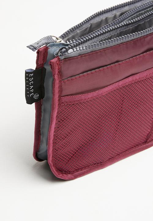 Escape Society - Cosmetic travel organiser - maroon