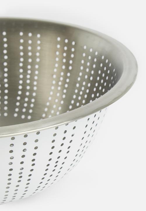 Excellent Houseware - Stainless steel colander - white