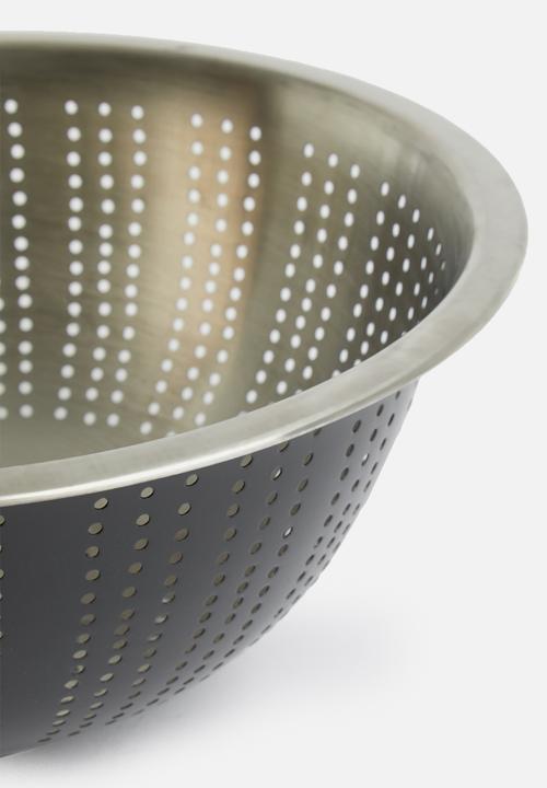 Excellent Houseware - Stainless steel colander - black