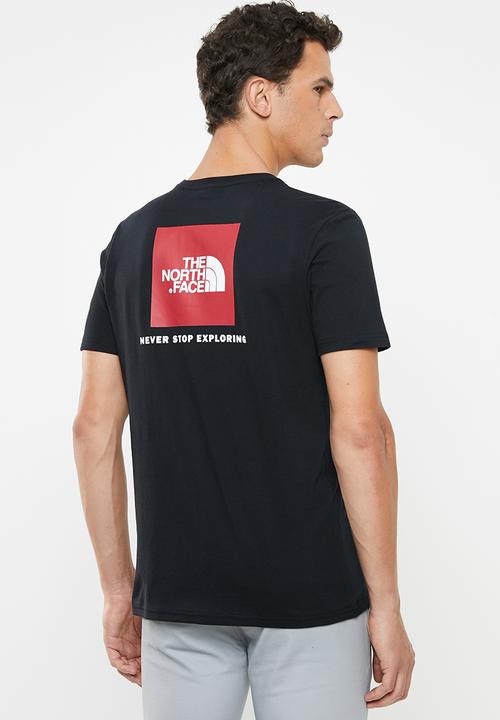 The North Face - Short sleeve red box tee - black