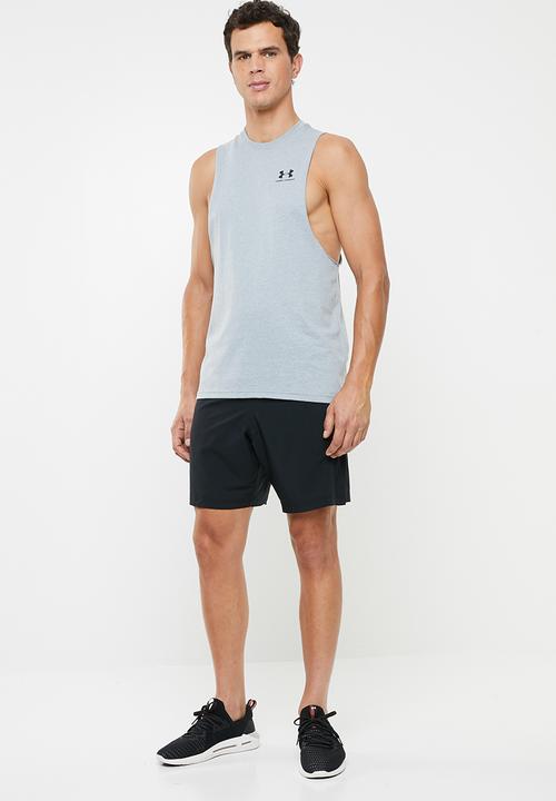 Under Armour - Sportstyle left chest cut-off tee - grey