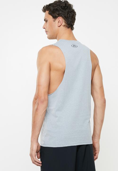 Under Armour - Sportstyle left chest cut-off tee - grey