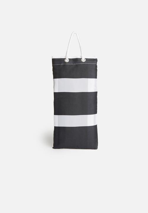 Bathroom Solutions - Striped shower curtain - black/white