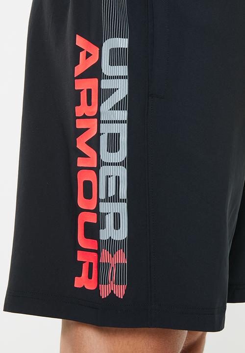Under Armour - Woven graphic wordmark shorts - black 