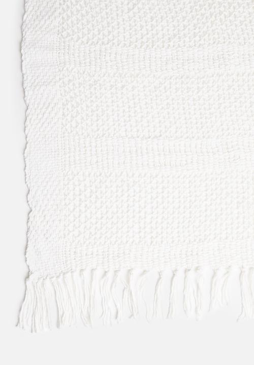 H&S - Knit throw - white