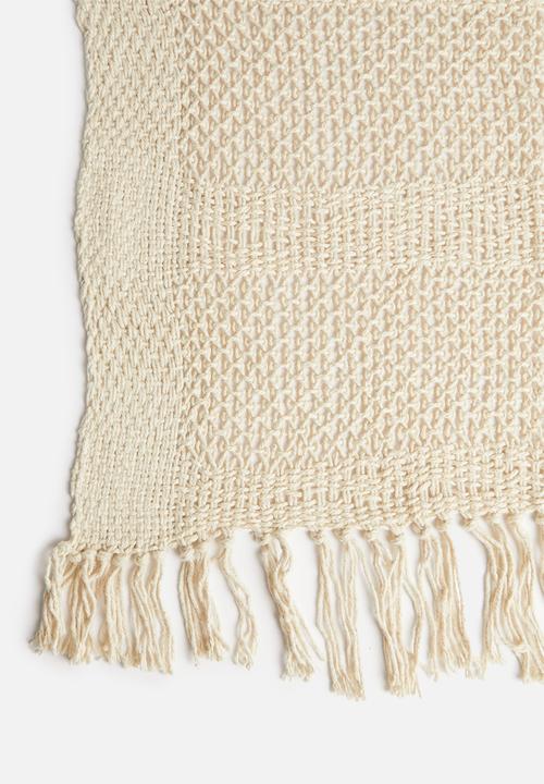 H&S - Knit throw - beige