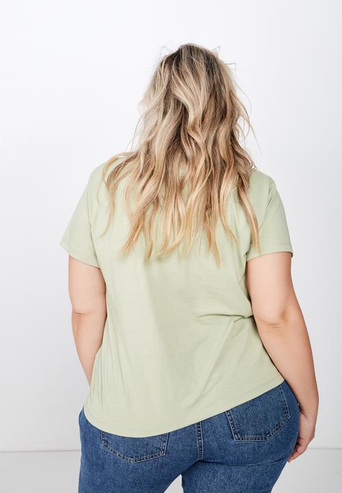 Cotton On - Curve graphic tee - green