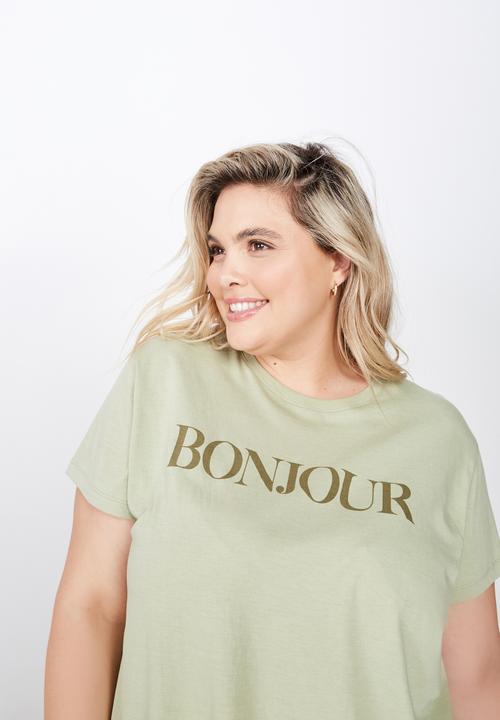 Cotton On - Curve graphic tee - green