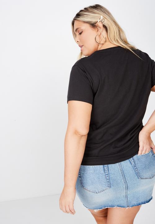 Cotton On - Curve graphic tee - black