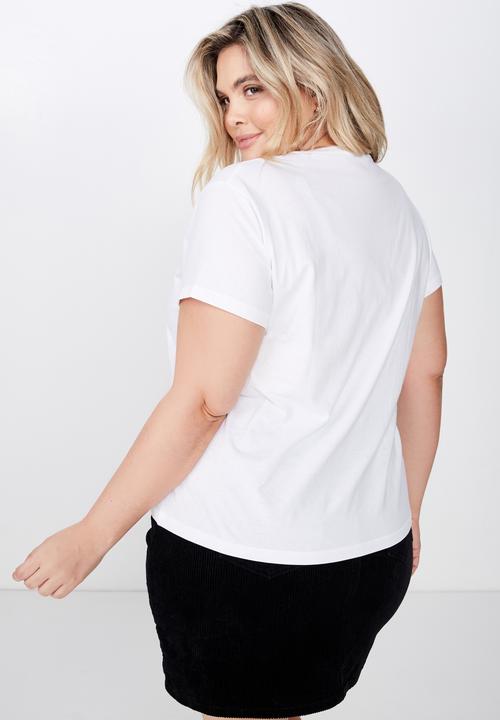Cotton On - Curve graphic tee - white