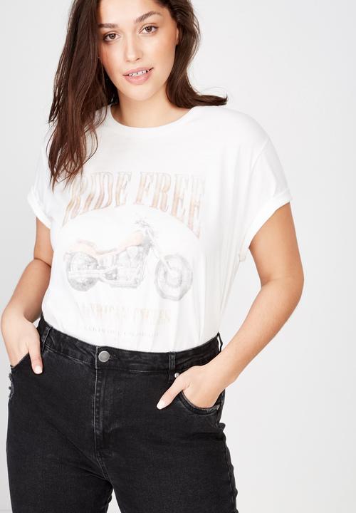 Cotton On - Curve graphic tee - white