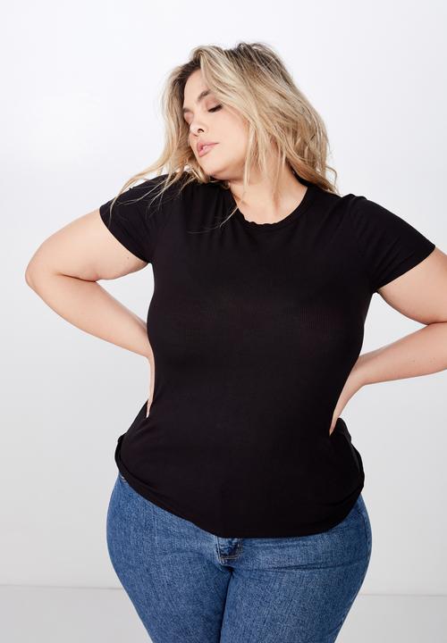 Cotton On - Curve girlfriend tee - black