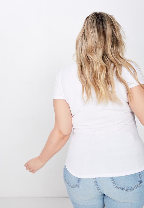 Cotton On - Curve girlfriend tee - white