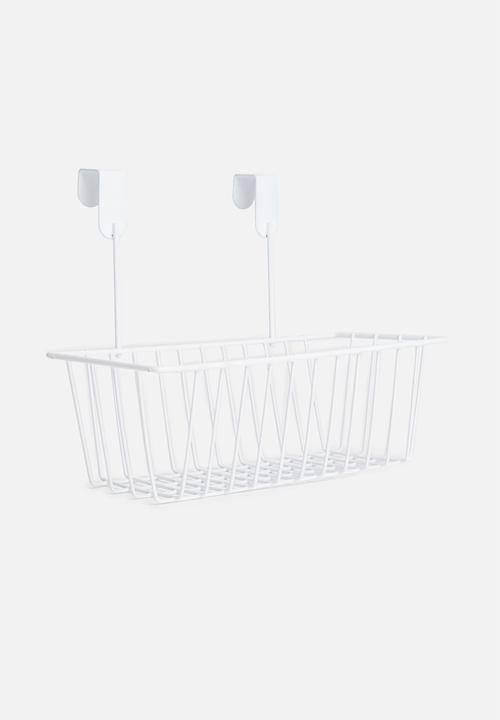 Storage Solutions - Hook & hang storage basket - white