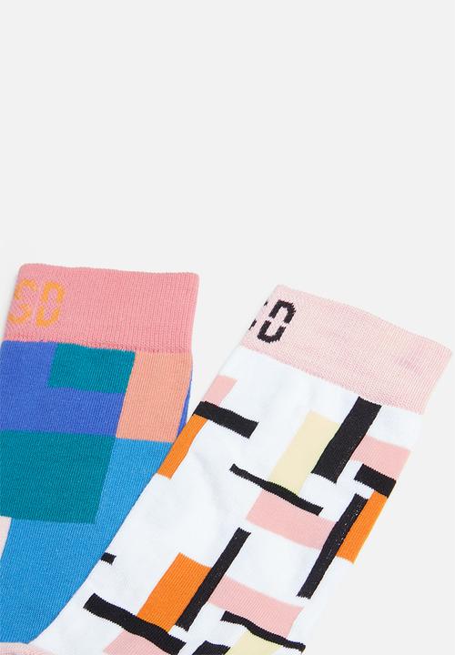 Sock Doctor - 2 Pack abstract print sock - multi