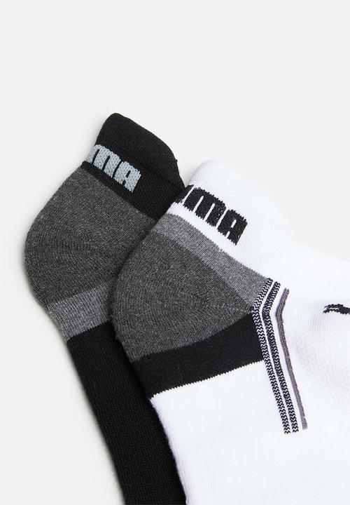 PUMA - 2 Pack sport technical running socks - white & black
